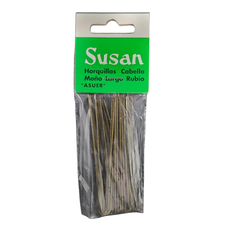 Asuer Horquilla Cabello Moño Largo Rubio Susan 18uds